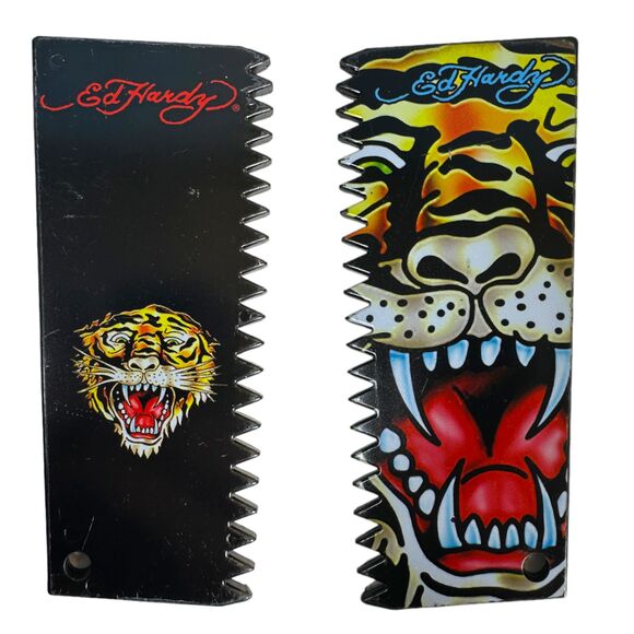 Ed Hardy Surfboard Wax Scraper Comb Tool Tiger Art - Picture 1 of 3